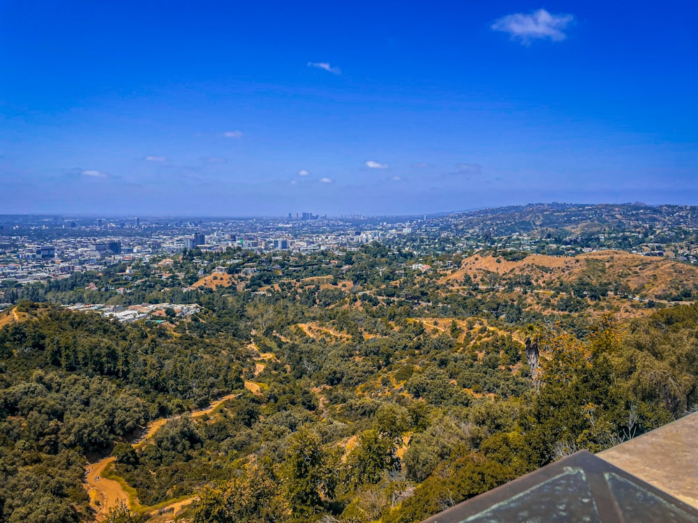 a view of a city from a high point of view