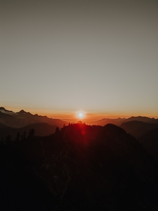 A breathtaking sunset over a scenic viewpoint.