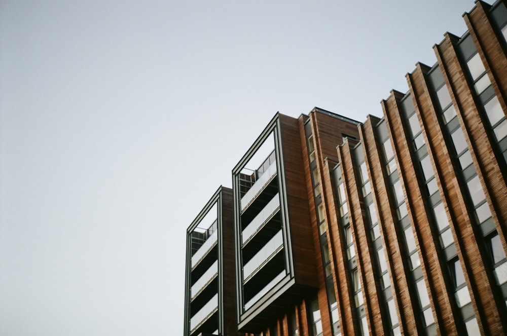 a tall building with lots of windows on top of it