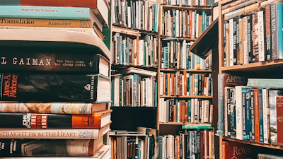 A modern law library with shelves filled with legal books, reflecting depth of knowledge.