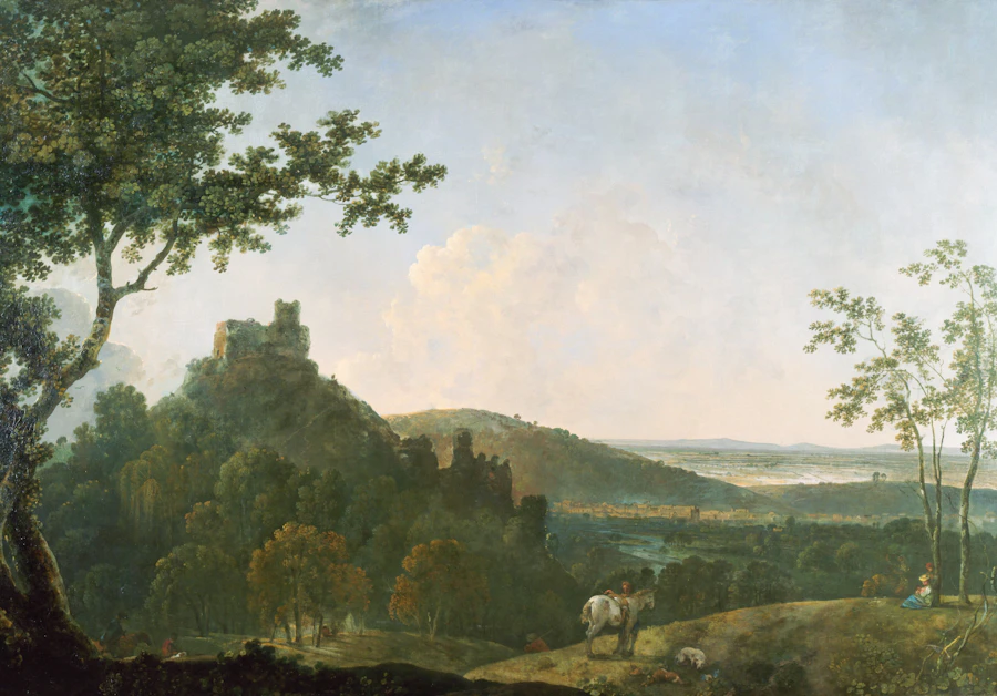 Okehampton Castle, oil by Richard Wilson, 1771–1774