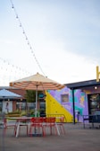 A vibrant outdoor patio designed for relaxation and entertainment.