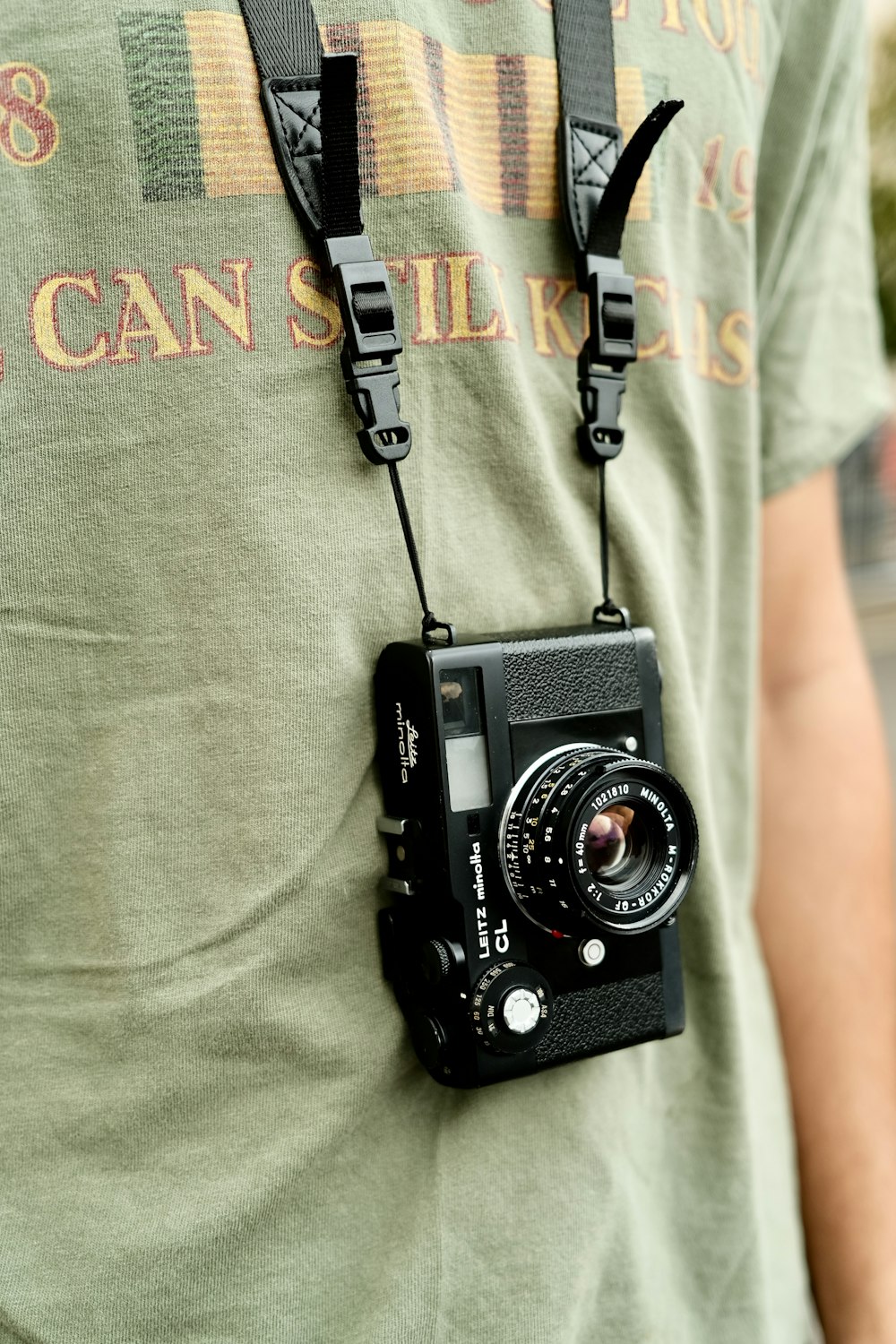 a man with a camera attached to his chest
