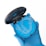 A gloved hand holds a black case with a blue interior, containing a clear dental aligner. The aligner is transparent and designed to fit over teeth, indicating orthodontic use.