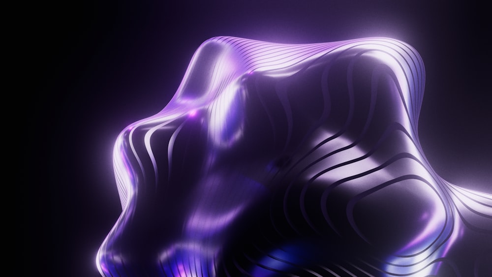 a purple and black background with a horse's head