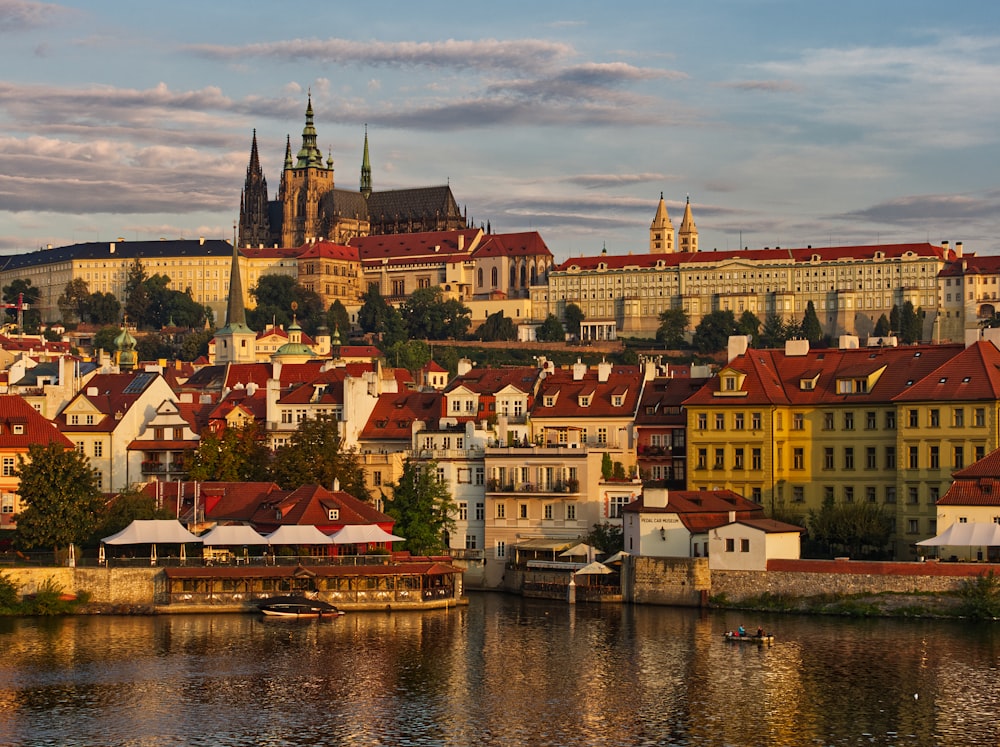 a view of a city from across the water