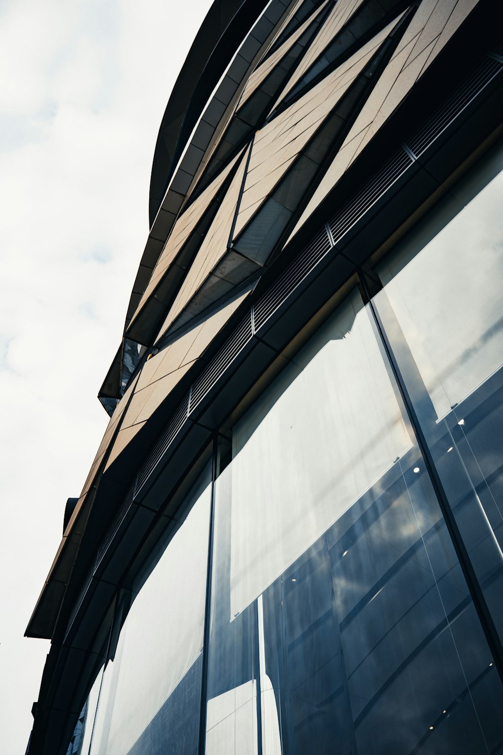 a close up of the corner of a building