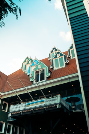 A vibrant elevation design highlighting architectural features.