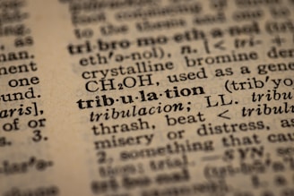 a close up of a book with words in it