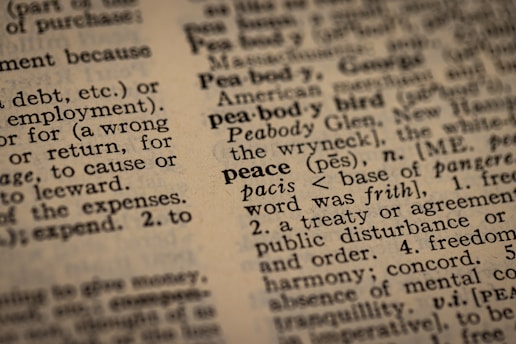 a close up of a book with words on it