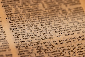 a close up of a text on a book