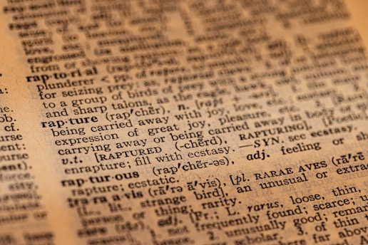 a close up of a text on a book