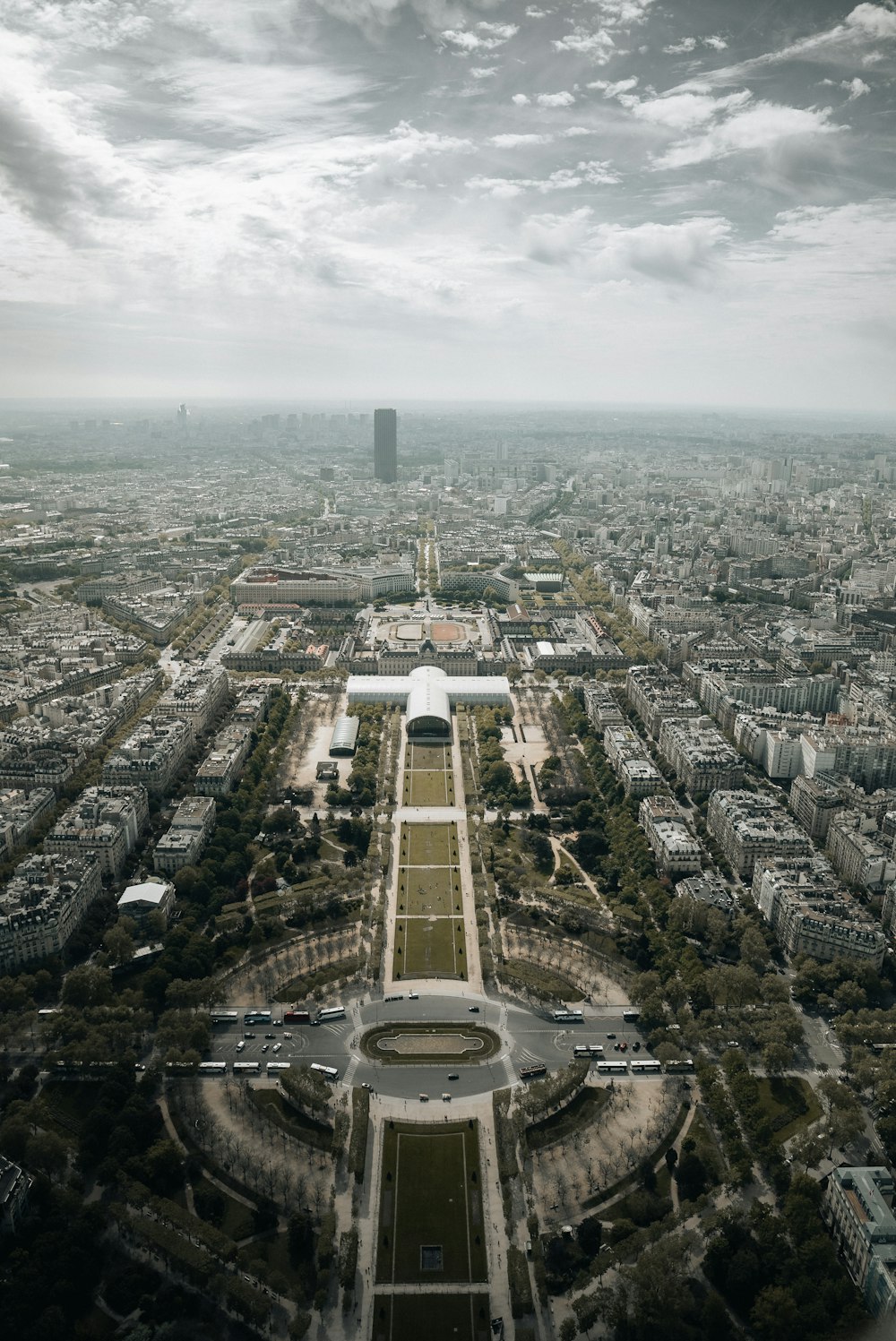 Una vista aérea de la ciudad de París