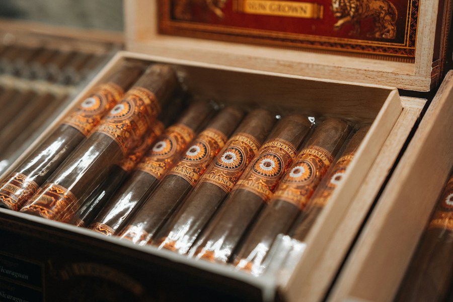 A box of premium cigars