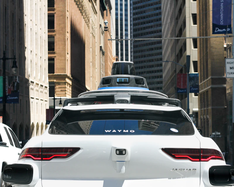 Modern electric vehicle interior representing autonomous ride-hailing fleet operations