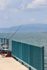 A father teaching his son how to fish, sharing wisdom and quiet joy by the lakeside.