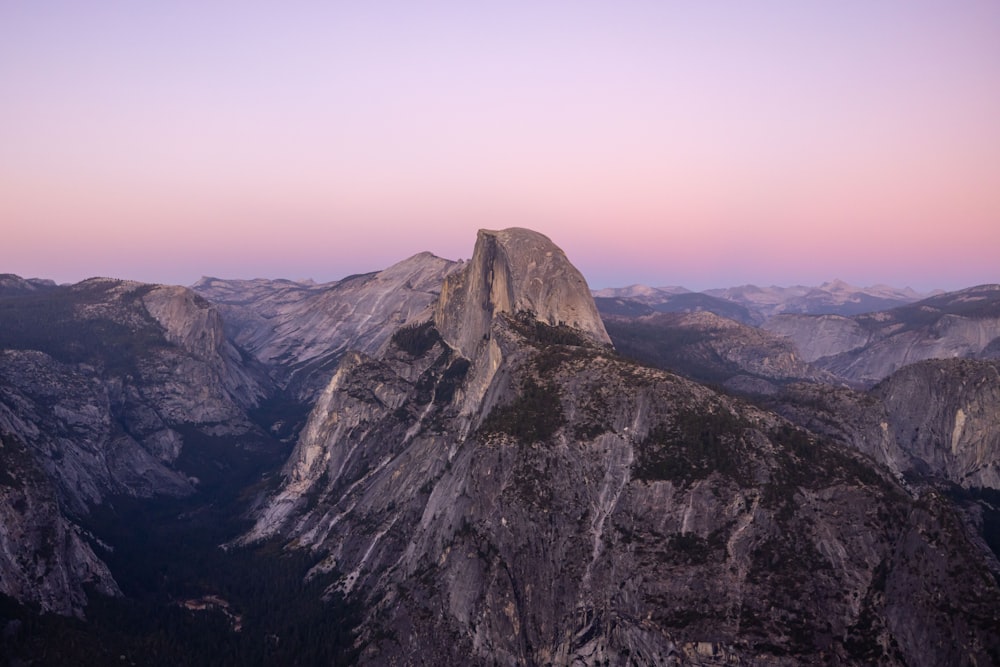 a view of the mountains from the top of a mountain