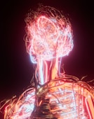 Visualization of interconnected data nodes pulsing with light.