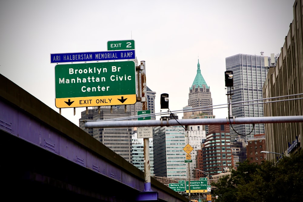 a street sign on the side of a highway