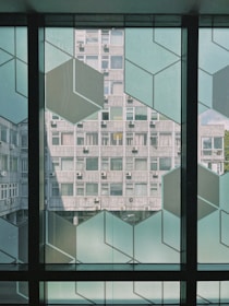 A photo of modern glass installations in architecture.