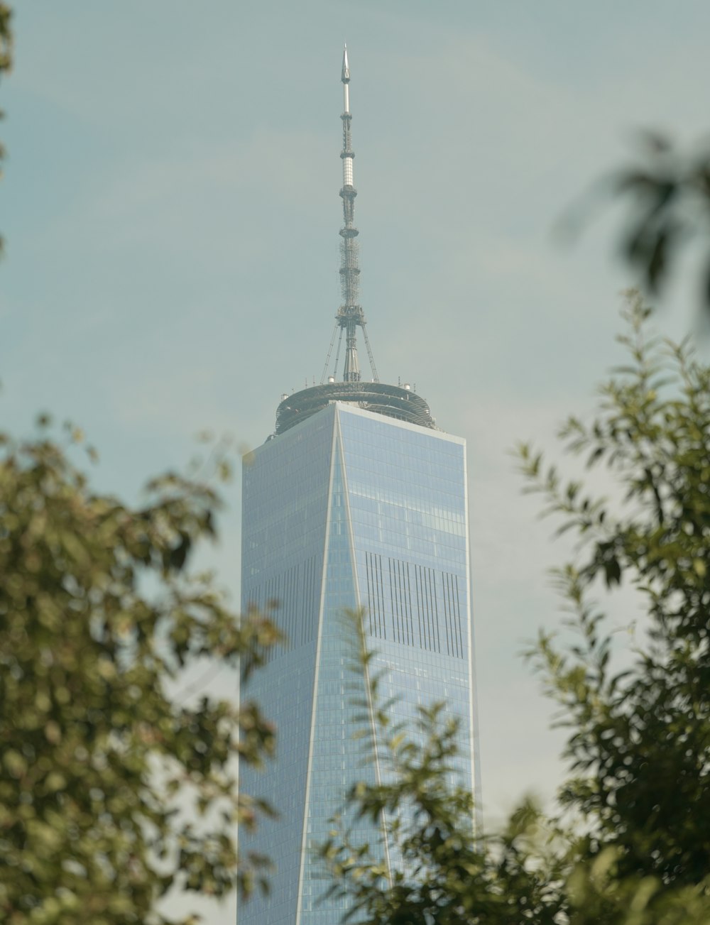 a very tall building with a very tall spire