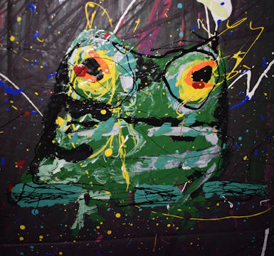 Abstract visual from the Free the Frog AI-generated experimental branded piece.