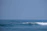 Smiling beginner surfer catching a small wave at Kedungu Beach under a clear blue sky.