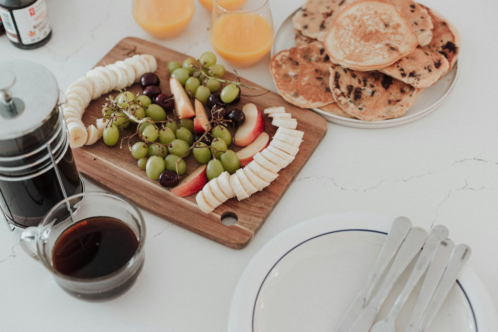 Vegetarian New Year's Day feast spread