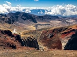 a view of a mountain range from a high point of view