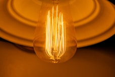 a light bulb that is sitting on a table
