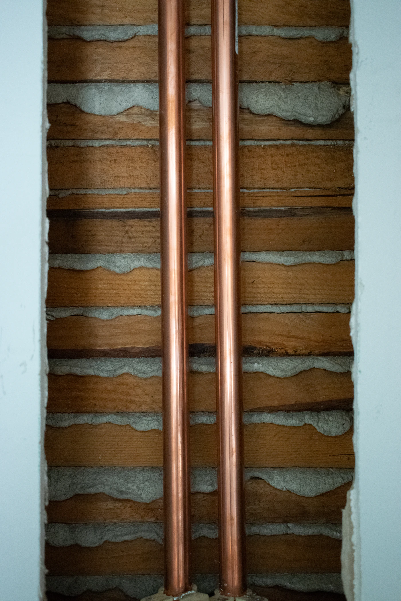 Tuberías de cobre con uniones soldadas