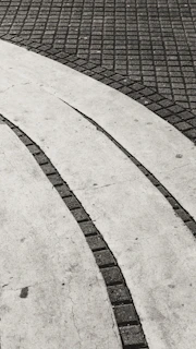 Finished pavement with clean lines and smooth texture in an outdoor area