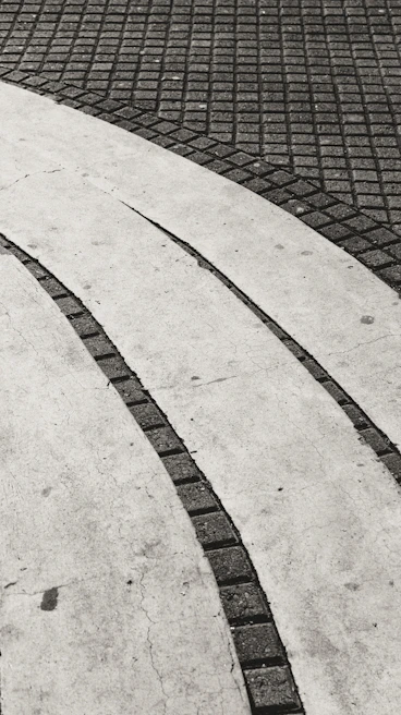 Finished pavement with clean lines and smooth texture in an outdoor area