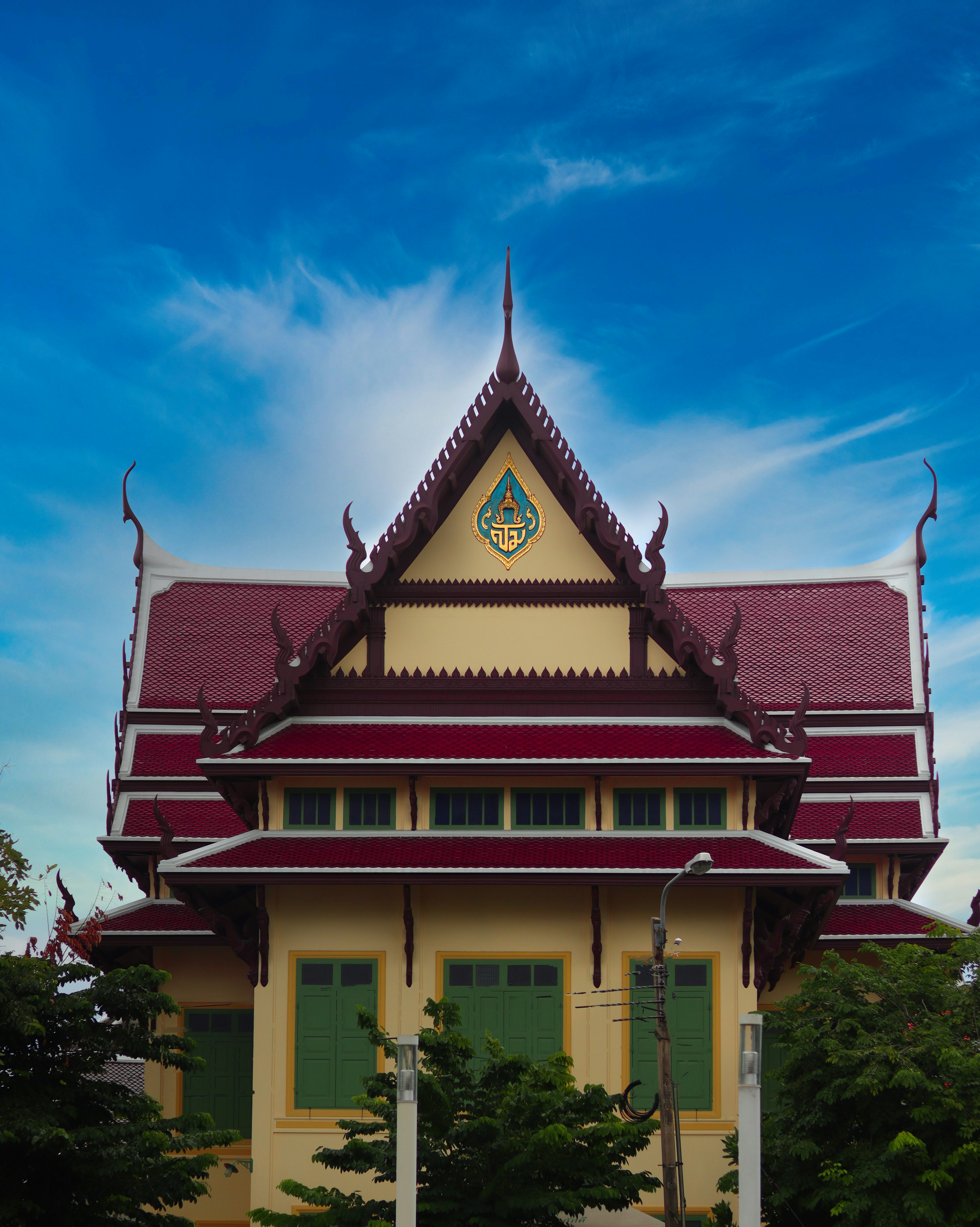 a building with a clock on the front of it