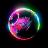 An abstract 3D model showcasing vibrant colors and shapes.