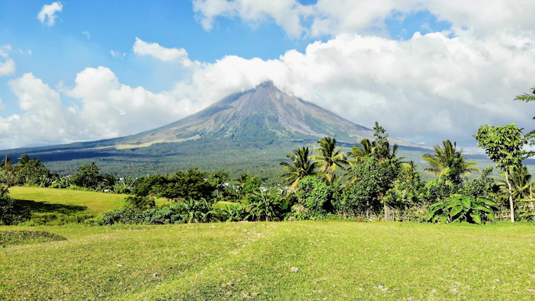 a view of a mountain in the distance