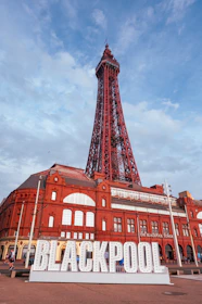 Map highlighting Blackpool and nearby suburbs like Cleveleys and Kirkham.
