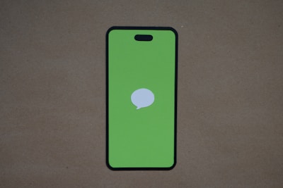 Minimalist green-themed illustration of a smartphone displaying a smart intercom app interface.