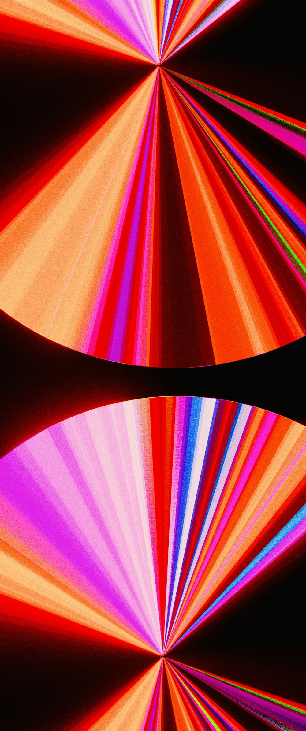 an abstract image of a multicolored umbrella