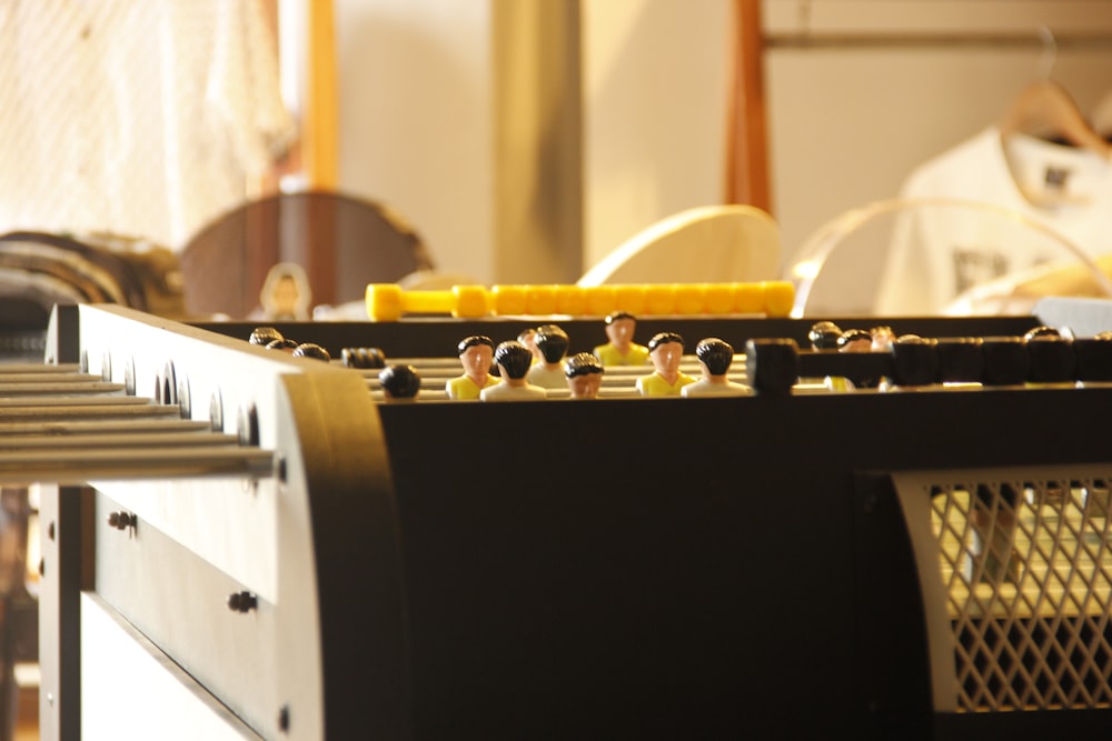 a close up of a musical instrument in a room