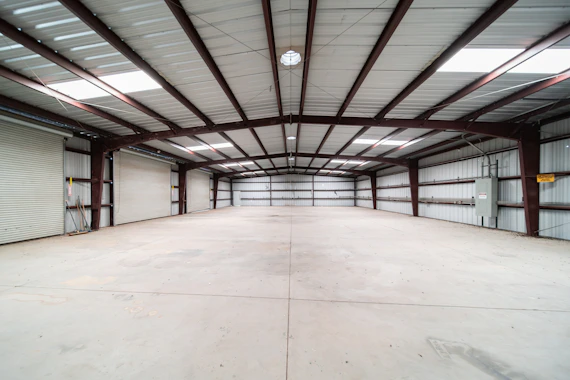 a large empty warehouse with no people in it