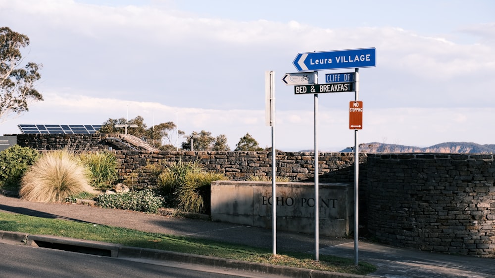 a street sign on the side of a road