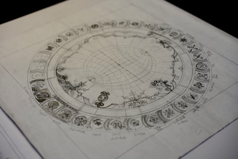 a drawing of a circle of life on a piece of paper