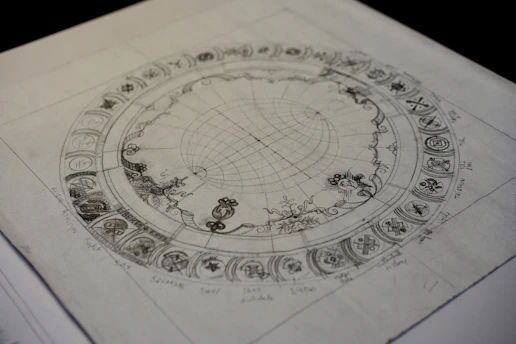 a drawing of a circle of life on a piece of paper