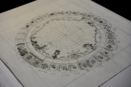 a drawing of a circle of life on a piece of paper