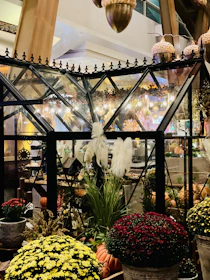 A cozy corner in Singapore filled with autumn and petals' signature flower displays.