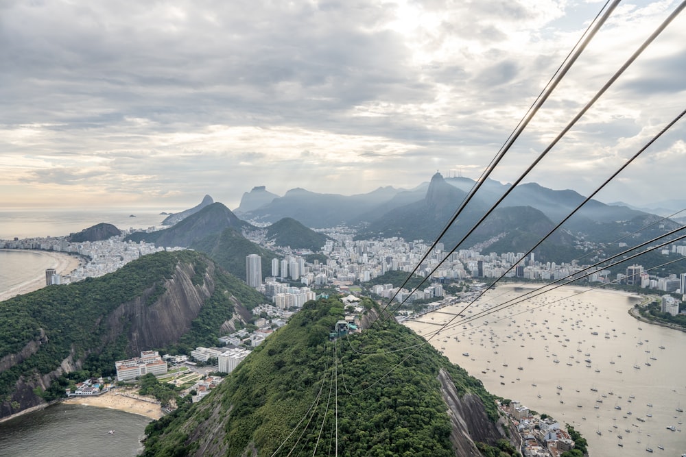 a view of a city from a high point of view