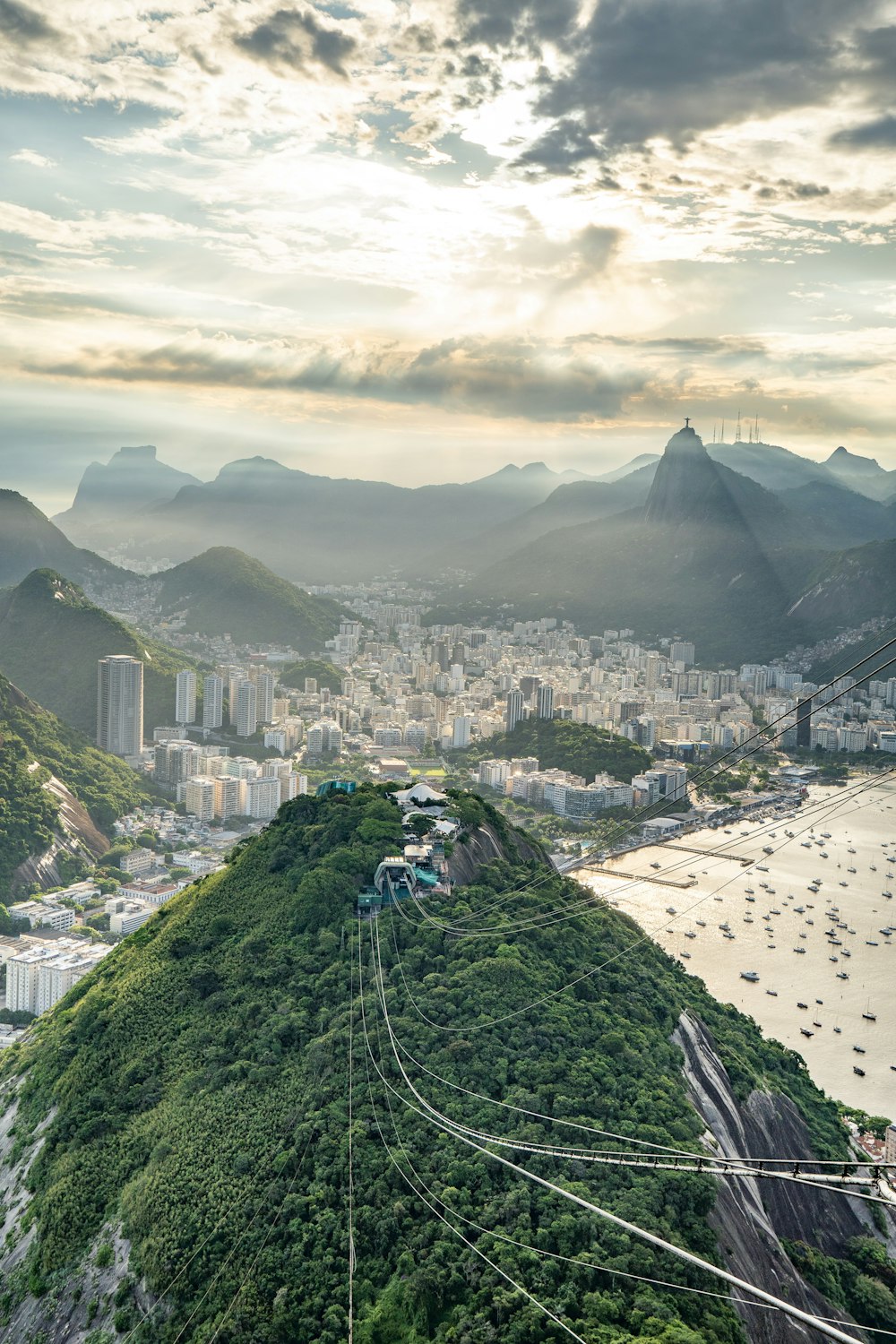 a view of a city from a high point of view