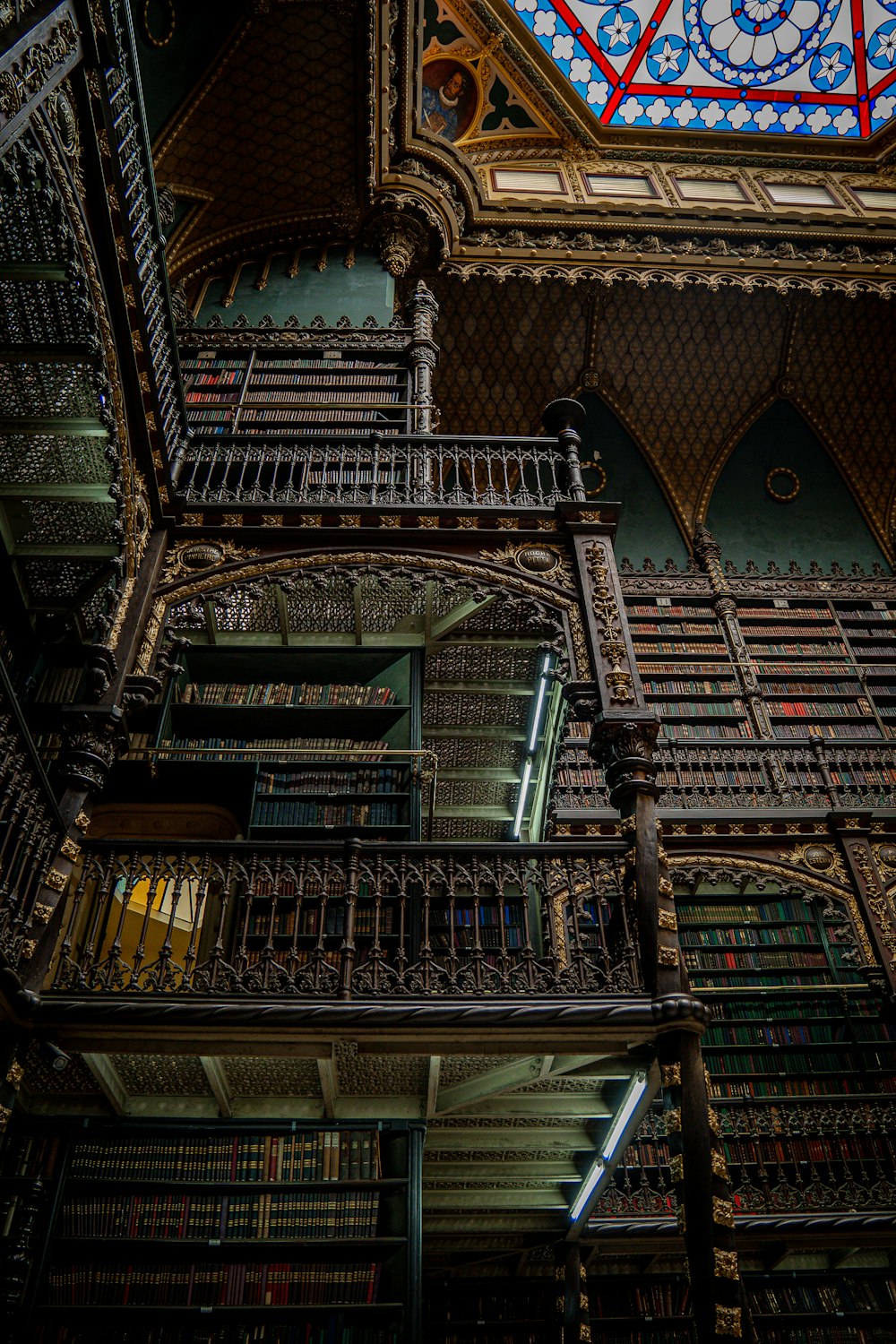 a very tall building filled with lots of books