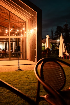 cheap outdoor solar lighting hanging over people
